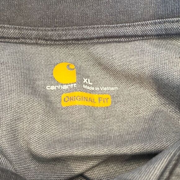 Carhartt Original Fit Gray Polo Shirt Short Sleeve size XL K570 CRH - Picture 6 of 8